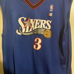 Vintage NBA Philadelphia 76ers Allen Iverson Champion Jersey Size XL